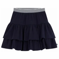 Sale Petit Bateau Jupe Volants Coton Bio | Bleu marine