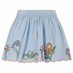 Stella McCartney Kids Jupes Fleurs Lin | Bleu ciel Online