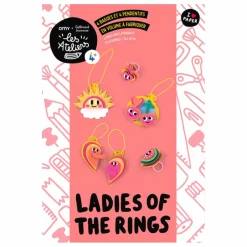 Omy x Gallimard Jeunesse Kit de 4 bagues et 4 pendentifs à fabriquer Multicolore Outlet