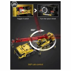 Cada Kit de construction Camion grue multifonction - 1 831 pièces Multicolore