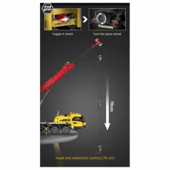 Cada Kit de construction Camion grue multifonction - 1 831 pièces Multicolore