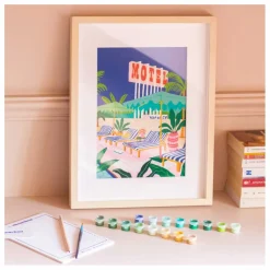 Outlet La Petite Épicerie Kit de peinture au numéro - The Motel Pool Multicolore