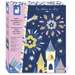 Janod Kit sables phosphorescents et paillettes Nuit Féerique - x Hachette