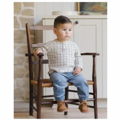 Quincy Mae Kurta Zion Gaze de Coton Bio | Bleu Clair Hot