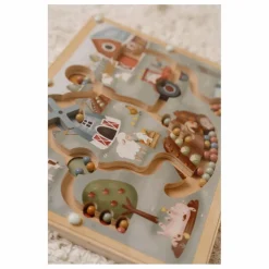 Little Dutch Labyrinthe magnétique en bois FSC - Little Farm Multicolore