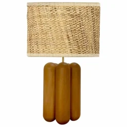 Cosin Luminaires|Lampe à poser abat-jour en raphia Charlotte |