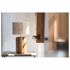 Cosin Luminaires|Lampe à poser abat-jour en raphia Charlotte |