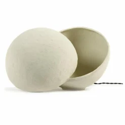 Serax Lampe à poser Earth ronde en papier maché | Blanc Online