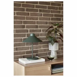 New Hübsch Lampe à poser en métal | Vert foncé