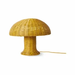Hot HKliving Lampe à poser en osier | Jaune moutarde