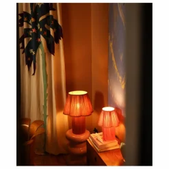 Doing Goods Lampe à poser en soie Myra | Rose fuschia Sale