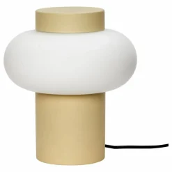 Hübsch Lampe à poser en verre et métal | Jaune pâle Outlet