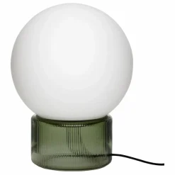 Hübsch Lampe à poser en verre opalin | Vert New