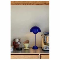 Hot & Tradition Lampe à poser Flowerpot VP3, Verner Panton, 1969 | Bleu