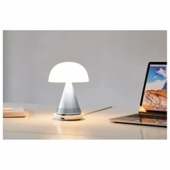Lexon Lampe à poser Mina audio | Aluminium Online
