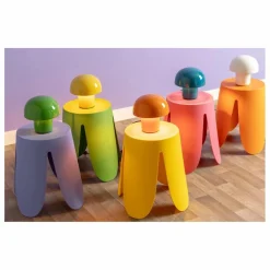 New Present Time Lampe à poser Mini Fat Mushroom | Bleu électrique