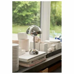 Sale & Tradition Lampe à poser portative Flowerpot VP9, Verner Panton | Chromé