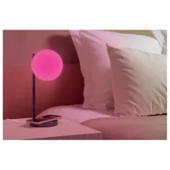 Lexon Lampe de bureau LED et support de chargement Bubble | Gris métal Clearance