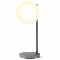 Lexon Lampe de bureau LED et support de chargement Bubble | Gris métal Clearance