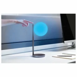 Lexon Lampe de bureau LED et support de chargement Bubble | Gris métal Clearance