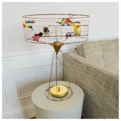 Mathieu Challières Lampe large tambour à poser volière Multicolore Best