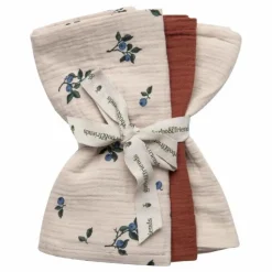 garbo&friends Langes|Puériculture|Langes Blueberry en mousseline de coton - Set de 3 |