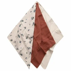 garbo&friends Langes|Puériculture|Langes Blueberry en mousseline de coton - Set de 3 |