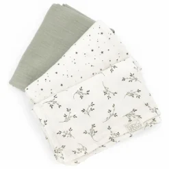 Babyshower Langes Olive - Set de 3 | Ecru Discount