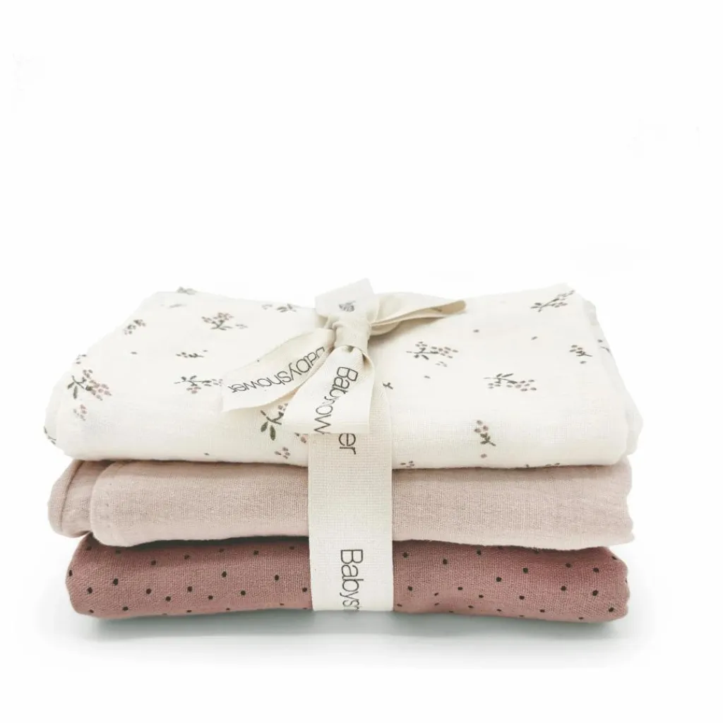 Babyshower Langes Roseberry - Set de 3 | Ecru Outlet