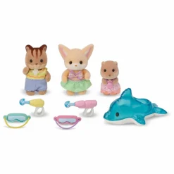 Sylvanian Families Le trio des bébés à la piscine Multicolore