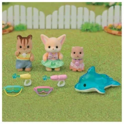 Sylvanian Families Le trio des bébés à la piscine Multicolore