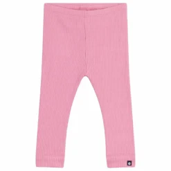 Best Petit Bateau Legging Côtelé Logo Coton Bio | Rose bonbon