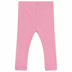 Best Petit Bateau Legging Côtelé Logo Coton Bio | Rose bonbon
