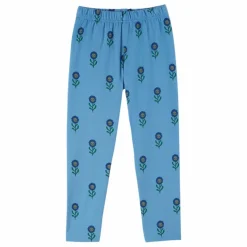 Clearance Emile et Ida Legging Fleurs Coton Bio | Bleu