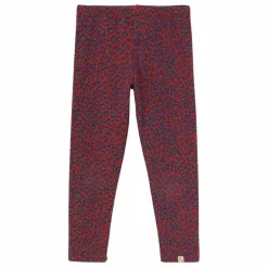 Clearance Cozmo Legging Léopard Coton Bio | Rouge