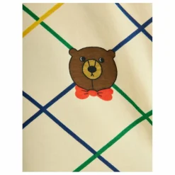 Mini Rodini Legging Ours Carreaux Coton Bio | Ecru Sale