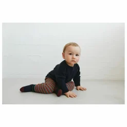 Outlet FUB Legging Rayé Laine de Mérinos Bébé | Bleu marine