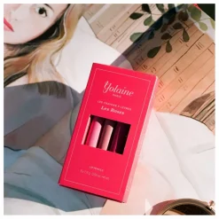 YOLAINE Les Crayons à lèvres - - Set de 3 Les Roses Outlet