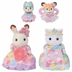 Hot Sylvanian Families Les princesses en robes à fleurs Multicolore