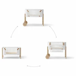 Online Oliver Furniture Lit Cododo Wood évolutif avec kit | Blanc