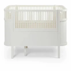 Sebra Lit évolutif en Bois de bouleau 70x110 cm | Blanc