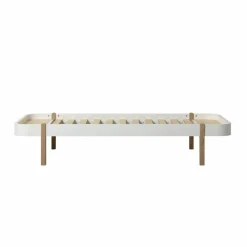 Enfant Oliver Furniture Lit Wood Lounger 90x200 cm en |