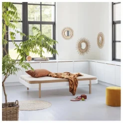 Enfant Oliver Furniture Lit Wood Lounger 90x200 cm en |