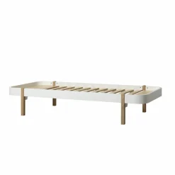 Enfant Oliver Furniture Lit Wood Lounger 90x200 cm en |