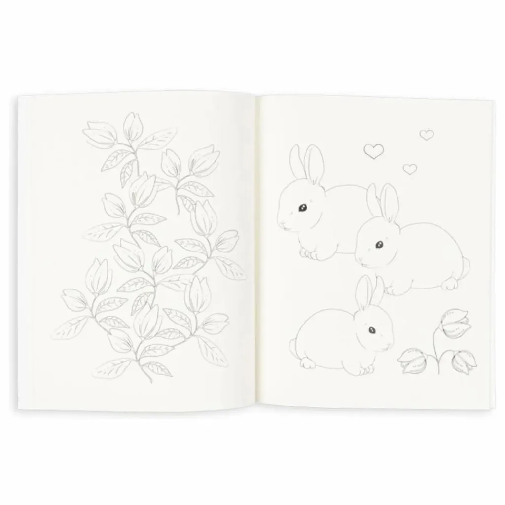 Konges Sløjd Livre de coloriage et crayons de couleurs Mizumi | Ecru New
