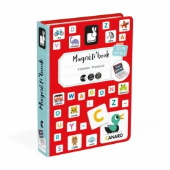 Outlet Janod Livre magnétique alphabet Magnéti'book - 131 magnets Multicolore