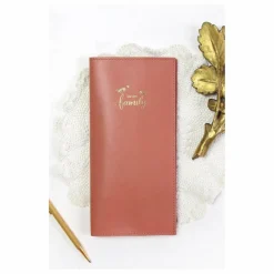 New Barnabé aime le café Livret de famille en cuir | Vieux Rose