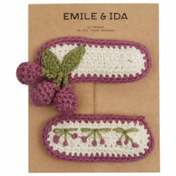 Enfant Emile et Ida Lot 2 Barrettes Crochet |