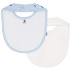Hot Petit Bateau Lot 2 Bavoirs Beryl Coton Bio | Bleu