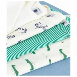 Petit Bateau Lot 5 Bodies Crocodiles Coton Bio |